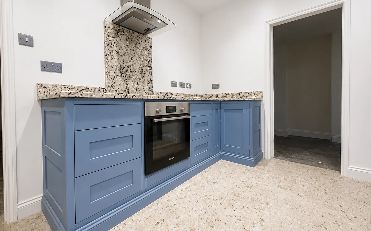 Painted run with granite worktops — After painting