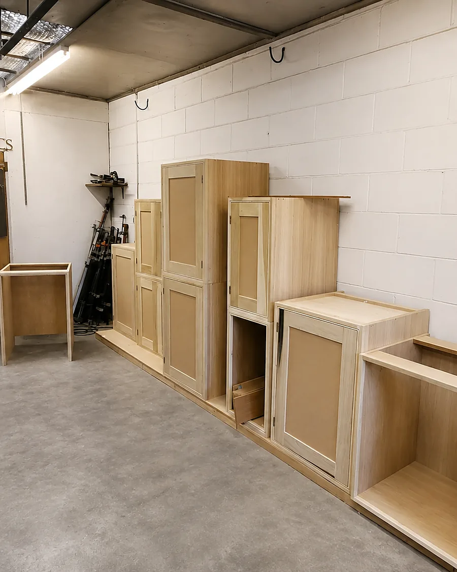 Carcasses built up in the workshop — In the workshop